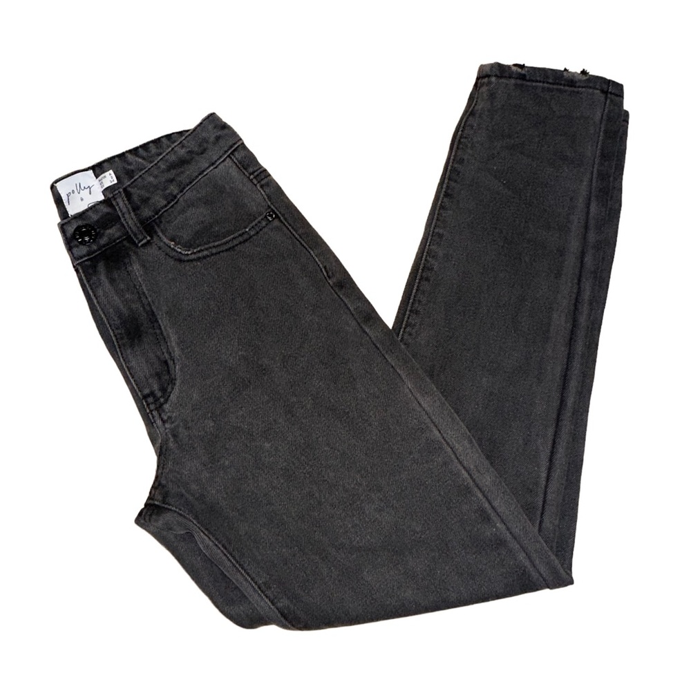 Princess Polly Straight Leg Jeans Black Gray Size 2